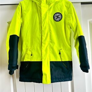 DC Kids Neon Yellow and Black Snowboard Jacket